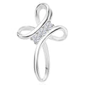 D'Joy Moissanite 0.10 ctw Cross Pendant without Chain in Sterling Silver - Sticky add to cart bar
