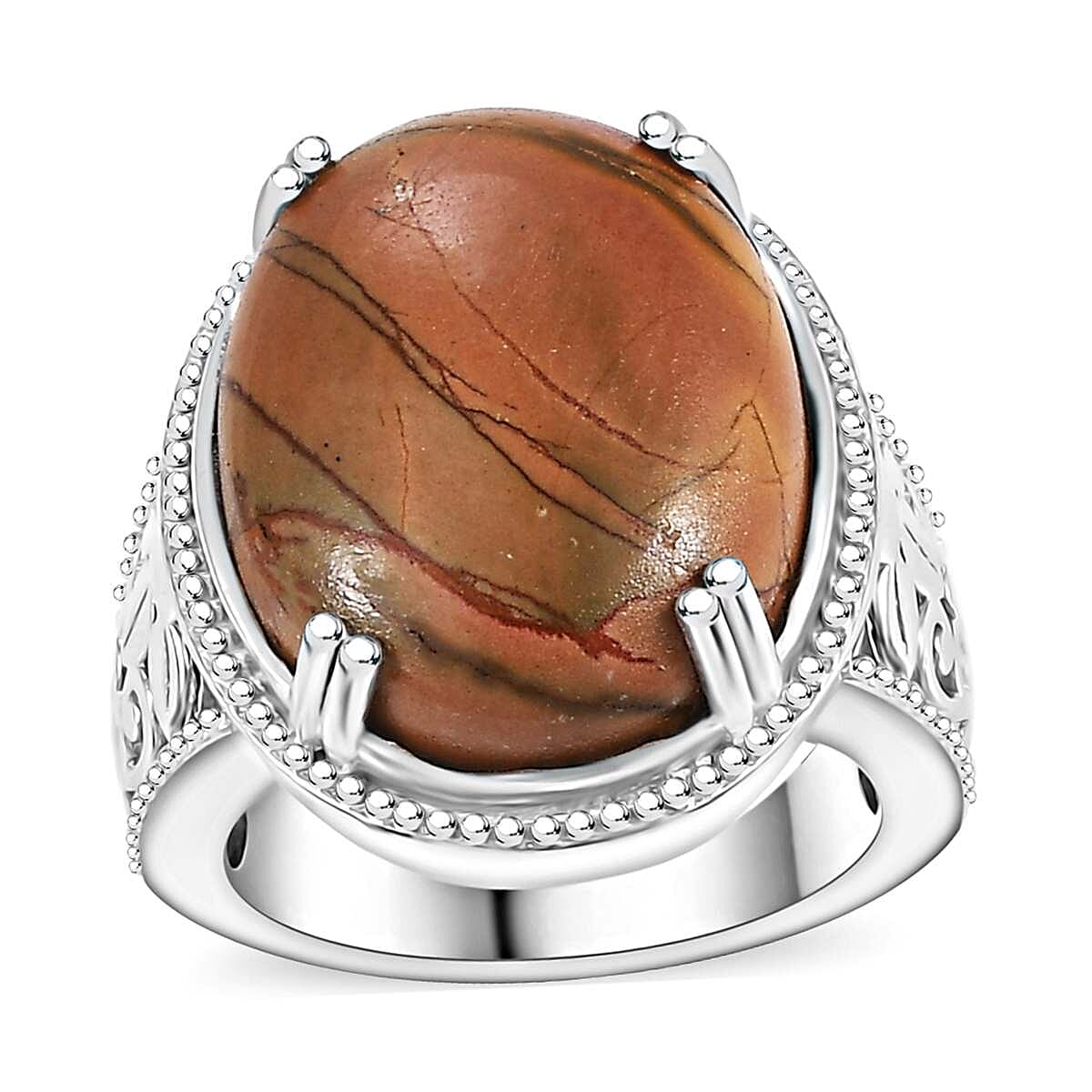 Cherrycreek Solitaire Ring in Platinum Over Copper (Size 10.0) 16.70 ctw