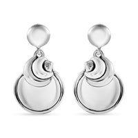 Moon Earrings in Sterling Silver 9.10 Grams
