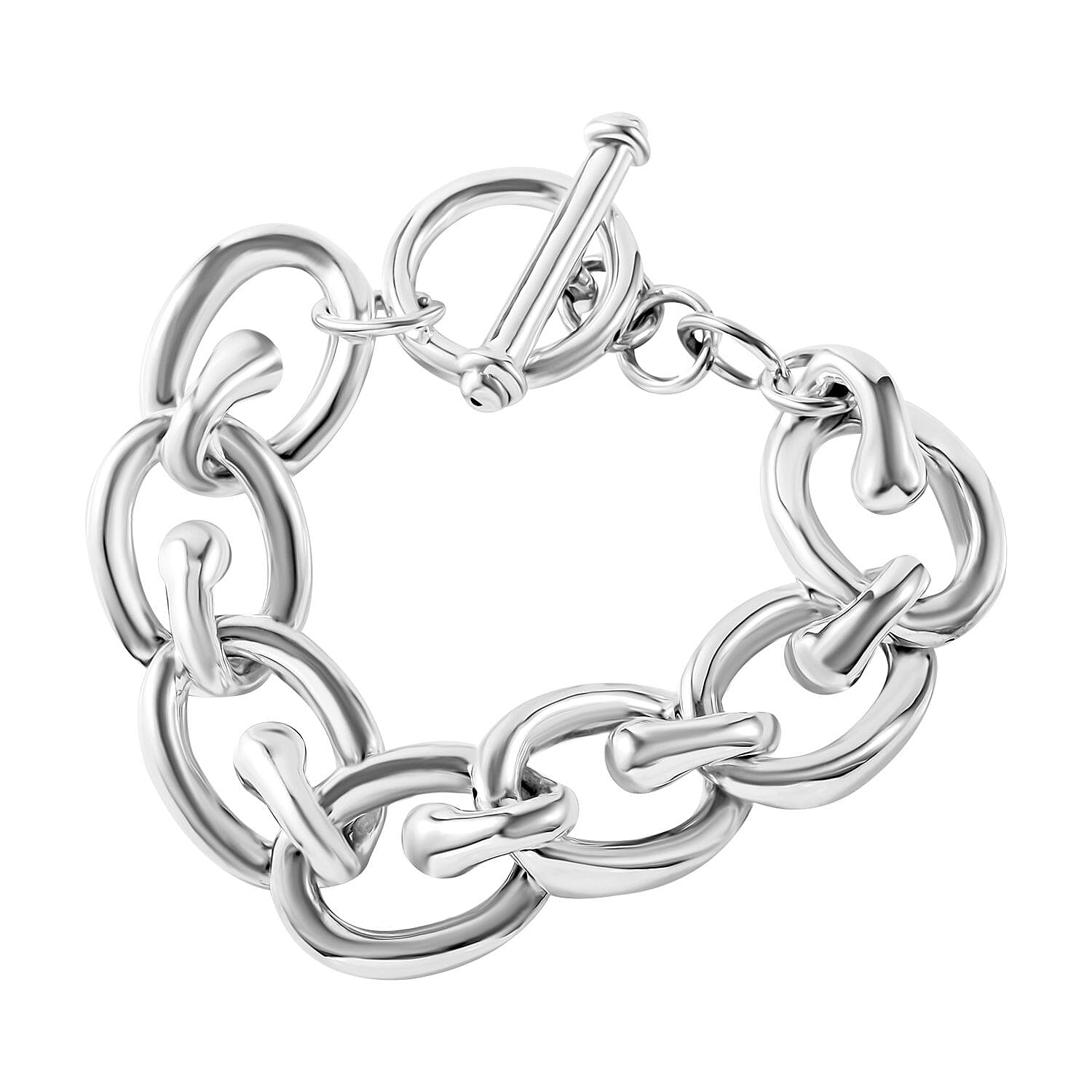 Sterling Silver Bracelet (6.50 In) (18.20 g)