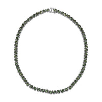 TLV Betroka Blue Apatite Necklace (18 Inches) in Rhodium Over Sterling Silver 29.50 ctw
