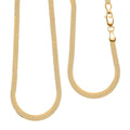 Herringbone Chain Necklace in 14K Yellow Gold Over Sterling Silver 18 Inches 6.20 Grams - Sticky add to cart bar