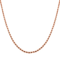 Necklace in 14K Rose Gold Over Sterling Silver 24 Inches 9 Grams