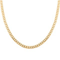 Flat Curb Necklace in 14K Yellow Gold Over Sterling Silver 24 Inches 20.5 Grams - Sticky add to cart bar