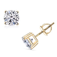 Luxuriant Lab Grown Diamond G VS 1.00 ctw Stud Earrings in 10K Yellow Gold 0.90 Grams