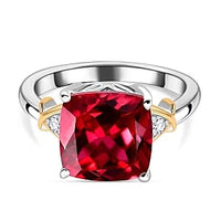 Lab Created Padparadscha Sapphire and White Zircon 5.82 ctw Ring in Vermeil Yellow Gold Over Sterling Silver (Size 10)