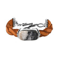 Doorbuster White Buffalo 21.90 ctw Bracelet in Black Oxidized Sterling Silver (7.25 In) - Sticky add to cart bar