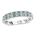 950 Platinum  AAAA  Paraiba Tourmaline   White Diamond  VS2 Band Ring 0.34 ctw ,  Platinum Wt. 3.91 g - Sticky add to cart bar