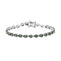 TLV Natural Green Apatite Bracelet in Rhodium Over Sterling Silver (7.25 In) 10.30 ctw - Sticky add to cart bar