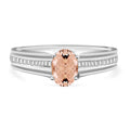 Rhapsody AAAA Pink Morganite and E-F VS Diamond Ring in 950 Platinum (Size 9.0) 1.05 ctw - Sticky add to cart bar