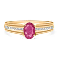 Luxoro Premium Mozambique Ruby and G-H I1 Diamond 1.30 ctw Ring in 14K White Gold 4 Grams - Sticky add to cart bar