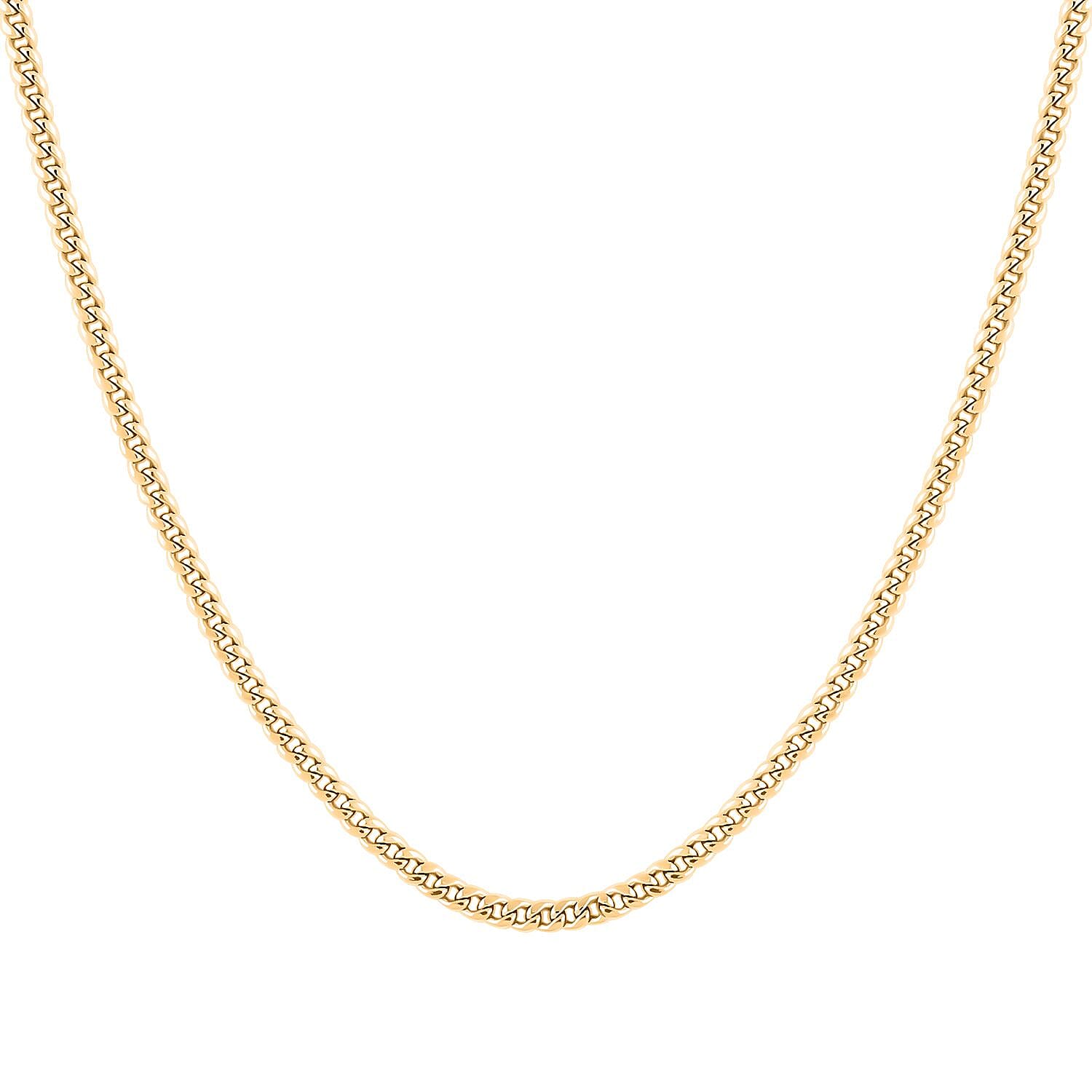 Miami Cuban Chain Necklace in 10K Yellow Gold 22 Inches 6.30 Grams