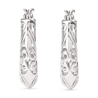Karis Hoop Earrings in Platinum Bond