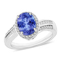 Luxoro Premium Tanzanite and G-H I1 Diamond 2.28 ctw Ring in 14K White Gold - Sticky add to cart bar