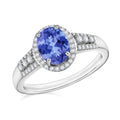 Luxoro Premium Tanzanite and G-H I1 Diamond Ring in 14K White Gold (Size 10.0) 2.36 ctw - Sticky add to cart bar