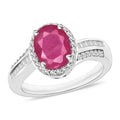 Luxoro Premium Mozambique Ruby and G-H I1 Diamond Ring in 14K White Gold (Size 10.0) 2.88 ctw - Sticky add to cart bar