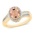 Luxoro Premium Pink Morganite and G-H I1 Diamond Ring in 14K Yellow Gold (Size 10.0) 2.08 ctw - Sticky add to cart bar