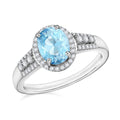 Luxoro Premium Mangoro Aquamarine and G-H I1 Diamond Ring in 14K White Gold (Size 10.5) 2.06 ctw - Sticky add to cart bar