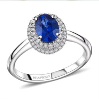 Certified & Appraised Rhapsody AAAA Ceylon Blue Sapphire and E-F VS Diamond 1.30 ctw Ring in 950 Platinum (Size 10.0) 5.10 Grams (Del. in 15-20 Days)