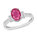 Luxoro Premium Mozambique Ruby and G-H I1 Diamond Ring in 14K White Gold (Size 10.0) 1.75 ctw - Sticky add to cart bar