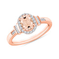 Premium Marropino Morganite and Diamond 1.85 ctw Ring in 18K Vermeil Rose Gold Over Sterling Silver (Size 10.0) - Sticky add to cart bar