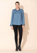 TAMSY Black Rayon Twill Top -L - Sticky add to cart bar