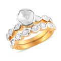 DOORBUSTER Polki Diamond Ring in 14K YG Over Sterling Silver 1.00 ctw - Sticky add to cart bar