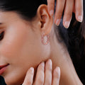 Blush Tourmaline Inside Out Hoop Earrings in Vermeil Rose Gold Over Sterling Silver 4.00 ctw - Sticky add to cart bar