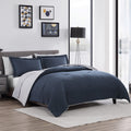 The Nesting Company- Chestnut Reversible 7 Piece bed in a bag Comforter Set Queen Black & Gray - Sticky add to cart bar