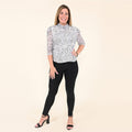 TAMSY Tan Snakeskin Sheer Shell Turtleneck - S - Sticky add to cart bar