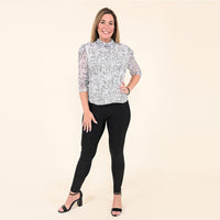 TAMSY Tan Snakeskin Sheer Shell Turtleneck - S