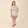 Tamsy Multicolor Floral Smocked Waist Dress - S - Sticky add to cart bar
