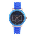 STRADA Japanese Movement Watch with Black Dial and Blue Silicone Strap (38 mm) - Sticky add to cart bar