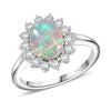 Ethiopian Welo Opal & Moissanite