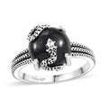 California Black Jade, Thai Black Spinel Ring in Sterling Silver (Size 10.0) 9.15 ctw - Sticky add to cart bar