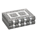 Aluminum Embossed Jewelry Box with Anti Scratch Velvet Interior (6"x4.5") - Sticky add to cart bar