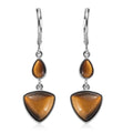 African Malachite Fancy Earrings in Platinum Over Copper 13.60 ctw - Sticky add to cart bar