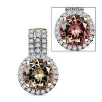 Certified & Appraised Luxoro AAA Turkizite and G-H I2 Diamond 2.78 ctw Pendant without Chain in 10K Yellow Gold