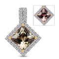 Certified & Appraised Luxoro AAA Turkizite and G-H I2 Diamond 3.68 ctw Pendant without Chain in 10K Yellow Gold - Sticky add to cart bar