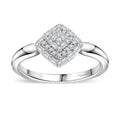 Doorbuster Diamond Fancy Ring in Rhodium Over Sterling Silver (Size 7.0) 0.15 ctw - Sticky add to cart bar