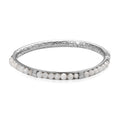 Kuisa Rainbow Moonstone 20.65 ctw Bangle Bracelet in Stainless Steel (7.25 In) - Sticky add to cart bar