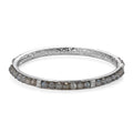 Malagasy Labradorite Bangle Bracelet in Stainless Steel (7.25 In) 21.30 ctw - Sticky add to cart bar