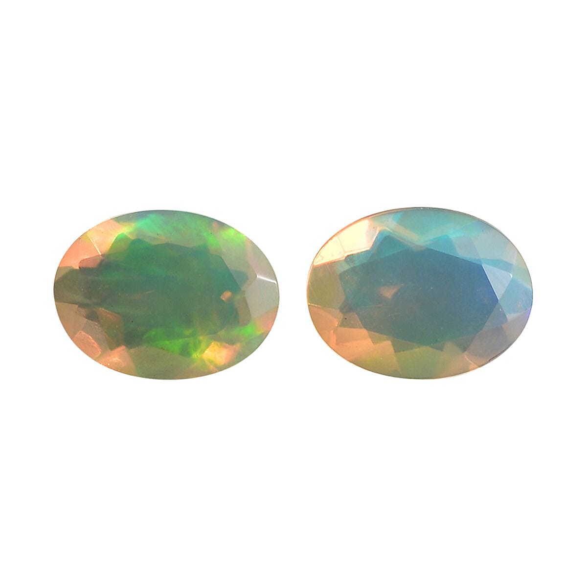 AA Ethiopian Welo Opal Set of 2 (Ovl 8x6 mm) 1.39 ctw Loose Gemstone