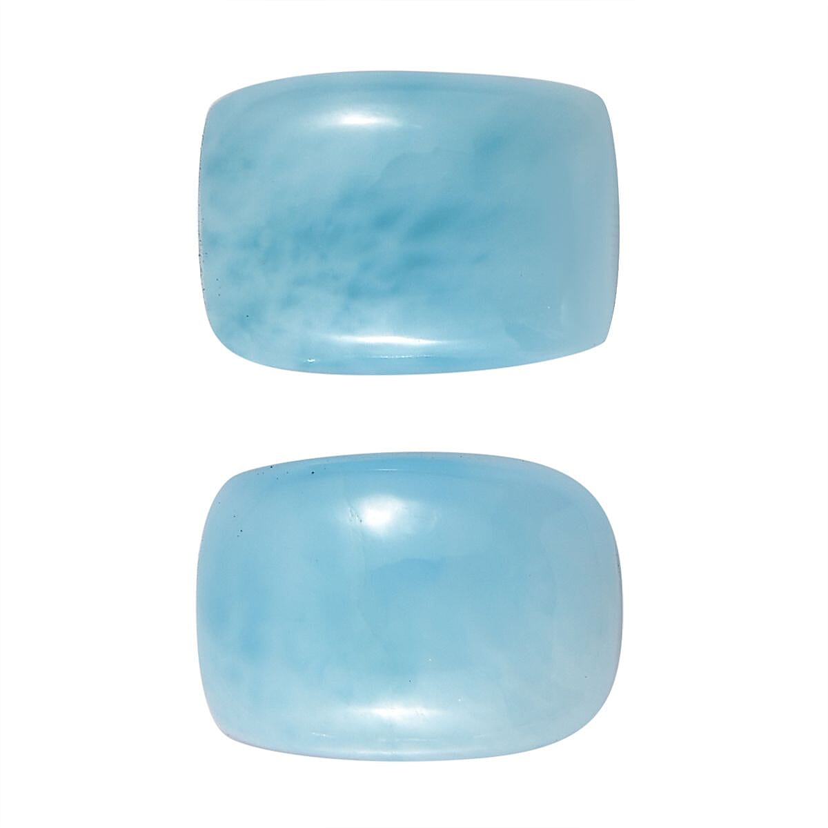 AAA Larimar Set of 2 (Cush 7x5 mm) 2.02 ctw Loose Gemstone