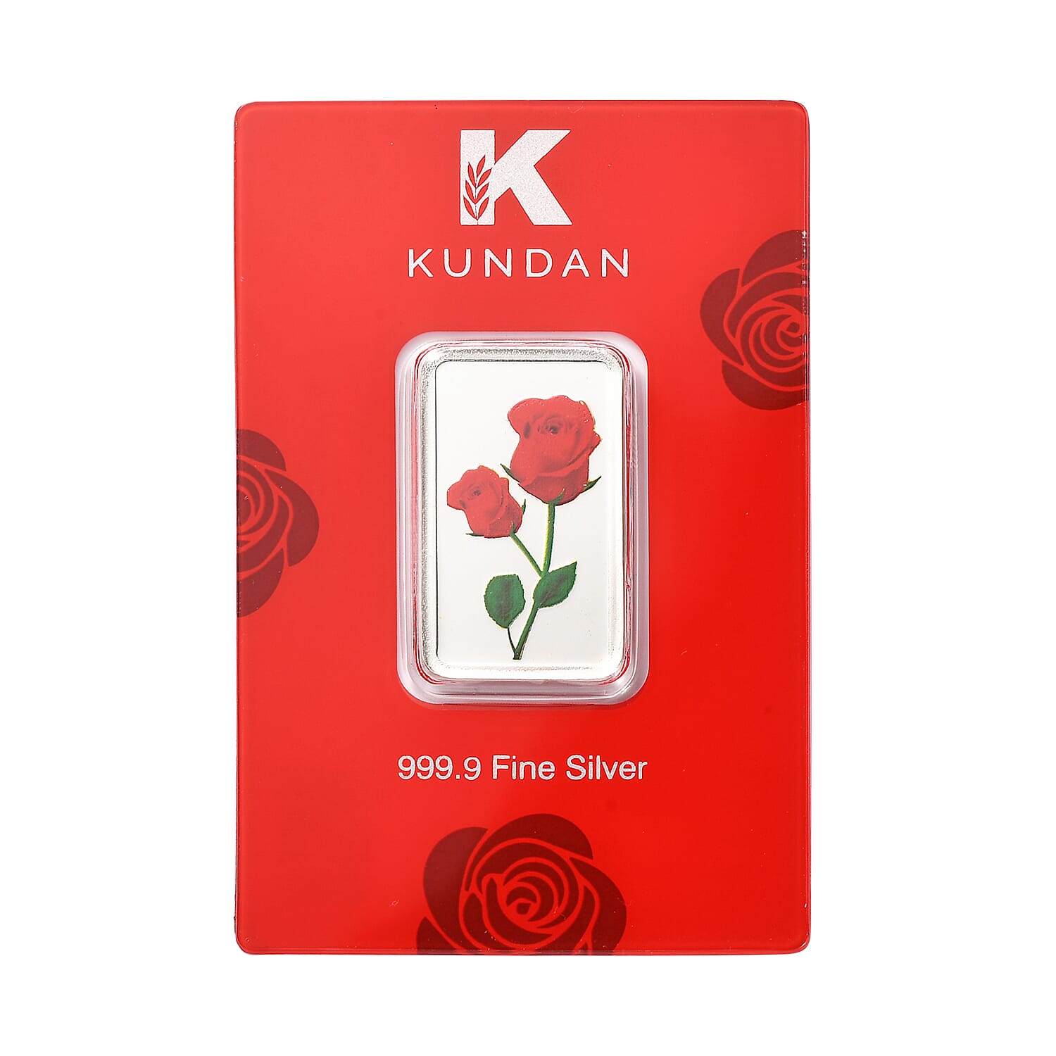 Kundan 999.9 Sterling Silver Rose Coin 20 Grams
