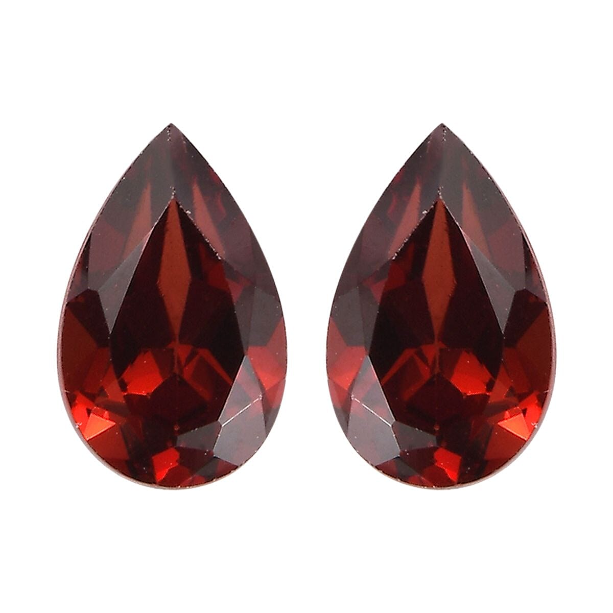 Mozambique Garnet Set of 2 (Pear 8x5 mm) 1.90 ctw Loose Gemstone