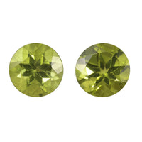 Peridot Set of 2 (Rnd 7 mm) 2.87 ctw Loose Gemstone