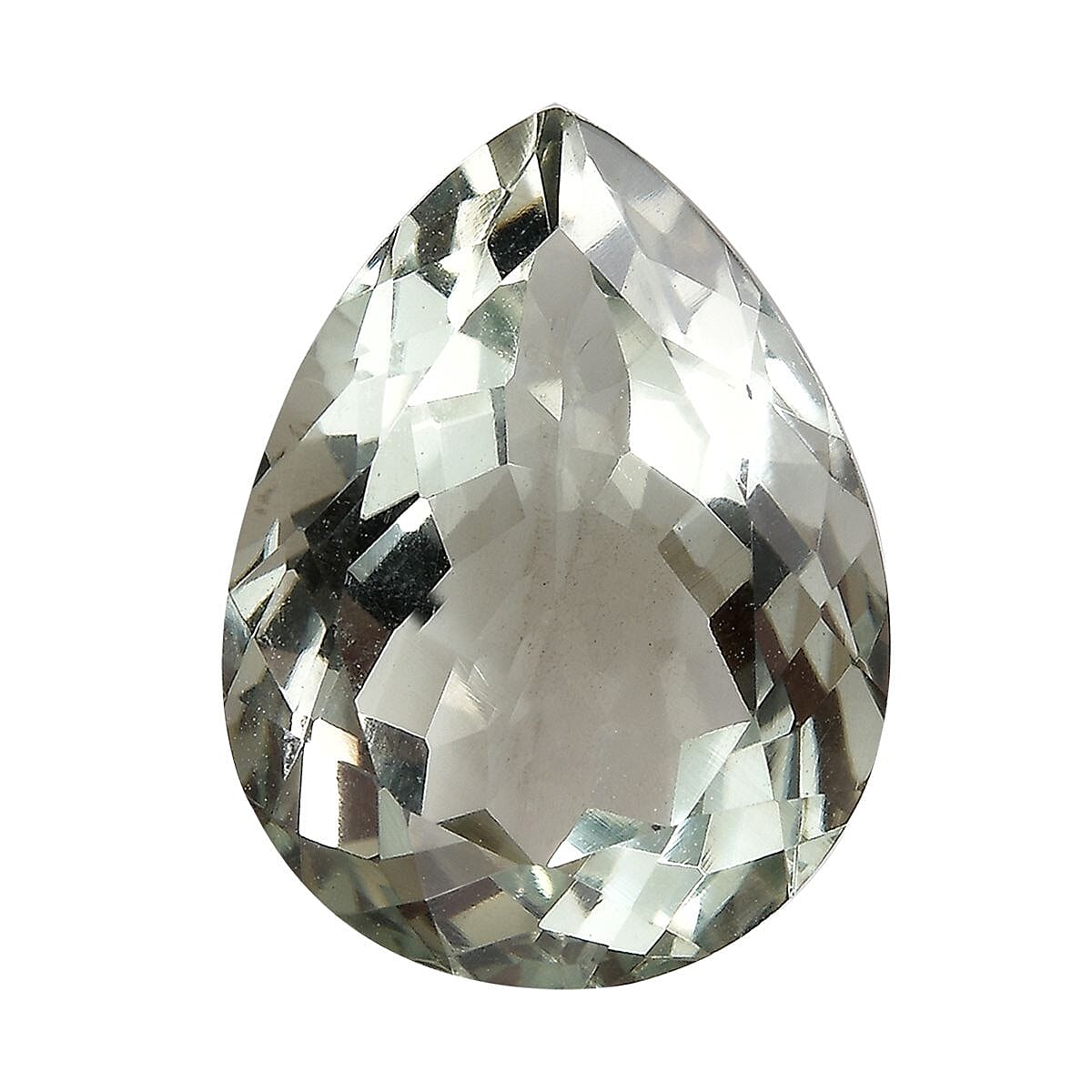 Montezuma Prasiolite (Pear 16x12 mm) 6.24 ctw Loose Gemstone