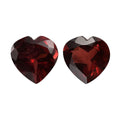 AA Mozambique Garnet Set of 2 (Hrt 9 mm) 4.74 ctw Loose Gemstone - Sticky add to cart bar