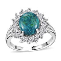 Table Mountain Shadowkite, White Topaz Ring in Rhodium Over Sterling Silver (Size 9.0) 4.90 ctw